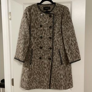 Ann Taylor leopard coat size S